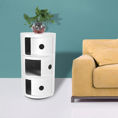 

Plastic Bedside CabinetModern Furniture Bedside Cabinet Nightstand Multifunctional Circle Storage TableModern Bedside Cabinet