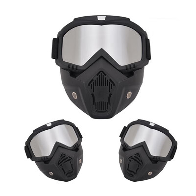 

Modular Mask Detachable Goggles Motorcycle Racing Helmet Protective Face Mask Shield