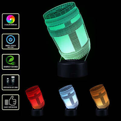 

Gobestart LED 3D Illuminated Lamp Optical Illusion Desk Night Light With 7 Color Changing