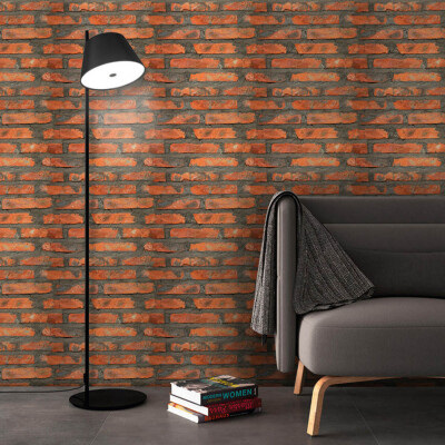 

Gobestart Simulation Brick Stone Rustic Effect Self-adhesive Wall Sticker Home Decor A