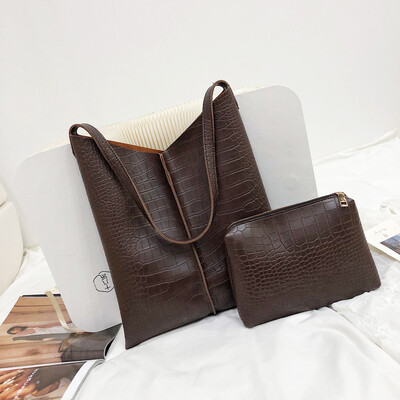 

Tailored 2Pcs Fashion Women Alligator Leather Crossbody Bags Messenger Handle Bag