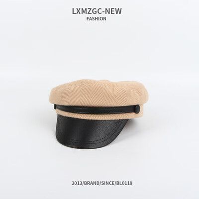 

2009 new hat stars with the same Beret autumn&winter man pattern retro military cap lady fashionable duck tongue cap