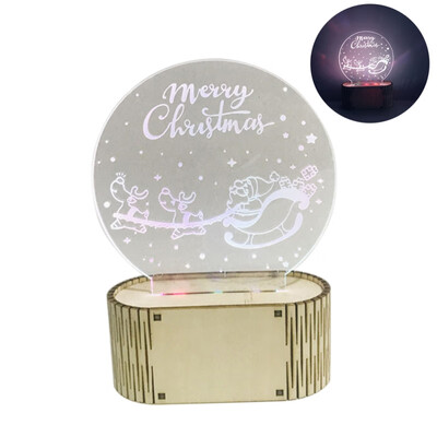 

Colorful Night Christmas Decorative Light Christmas Tree Wedding Home Indoor Decoration With Wooden Base Without battery