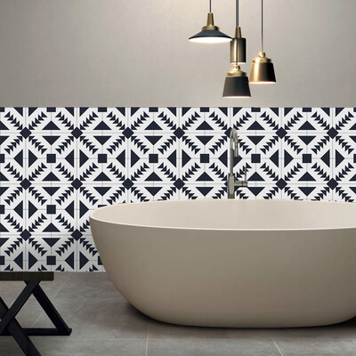 

Toponeto Geometric Self Adhesive Tile Stickers Decal Home Decoration Wall Sticker