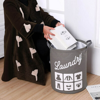 

Gobestart Nice Waterproof Laundry Clothes Basket Storage Basket Folding Storage Box