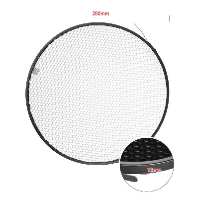 

Andoer 45 Degree 11-Inch Bowens -Type Mount Reflector Diffuser Shade Lamp Shade with 20° 40° 60° Honeycomb Grid for Bowens Mount