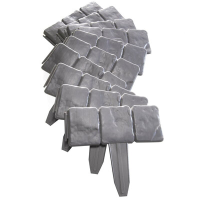 

10pcs Fence Hammer-in Stone Effect DIY Decorative Garden Edging Palisade Trellis