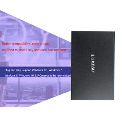 

Portable External Hard Drive USB 30 120G160G250G320G500G HDD External HD Hard Disk for PC Silvery&2T