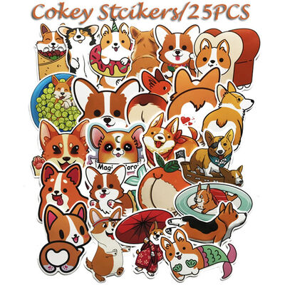 

25PcsSet Corgi Graffiti Sticker Motorcycles Suitcases Luggage Sticker Cool Laptop Refrigerator Stickers