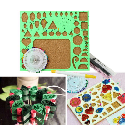 

Siaonvr Paper DIY Set Quilling Tools Template Mould Board Tweezer Pins Slotted Kit B