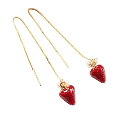 

Sweet Earrings Jewelry Cute Fruit Strawberry Dangle Earrings For Women Birthday Gift Cute Earrings Fashion Jewelry