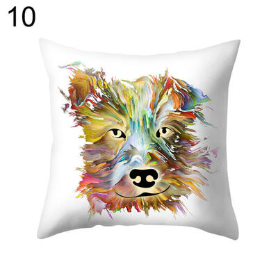 

Multi-Color Animal Face Square Throw Pillow Case Cushion Cover Bedding Articles