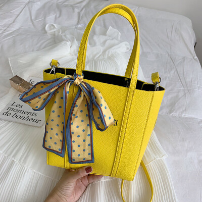 

Tailored Womens Fashion Retro Ribbons Letter Shoulder Bag Solid Color Handbag Bag