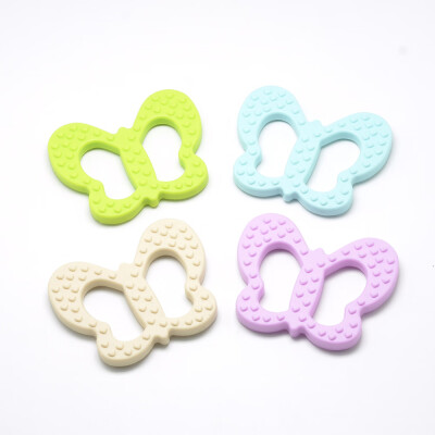 

Food Grade Environmental Silicone Big Pendants Chewing Pendants For Teethers DIY Nursing Necklaces Making Butterfly Mixed Colo