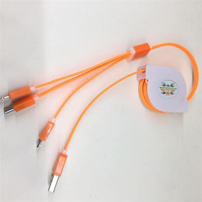 

Retractable Charge Cable Type C Micro USB Lightning Charge Cord