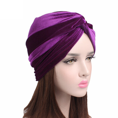 

Women Beads Elastic Turban Hat Muslim Cancer Chemo Cap Hijab Head Wrap Trendy