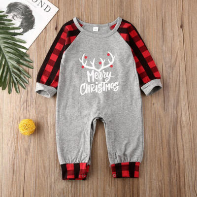 

My 1st Christmas Toddler Kid Baby Girl Boy Cotton Reindeer Romper Outfit Clothes