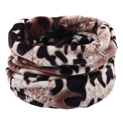 

Gobestart Unisex Plaid Double Layer Neck Warmer Fleece Knitted Scarf Scarves Shawl Cowl
