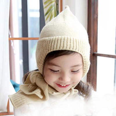 

Baby Elf Hat Kids Knitting Soft Hat Newborn Infant Child Knit Warm Cap