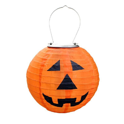 

Rainproof Solar Light LED Paper Pumpkin Lantern Decorative Hanging Lamp Flameless Lantern For Outdoor Indoor