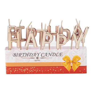 

Unique Candle Decoration Supplies Happy Birthday Letters Household Small Candle Birthday Party Cake decorations fluorescent