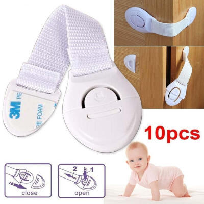 

10x Child Kids Baby Pet Proof Door Fridge Cupboard Cabinet Drawer Safety Lock