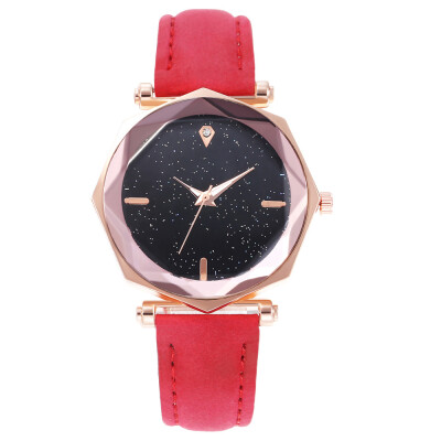 

Explosion models full of stars fashion ladies octagonal belt watch simple student table