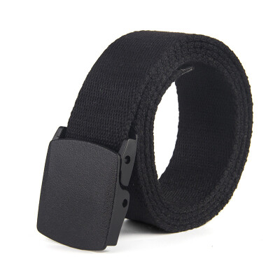 

No metal Unisex Belt Solid Color Canvas Automatic Buckle Men belt Casual youth Students Cowbody pants belt