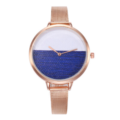 

New ladies simple casual yin&yang mesh belt watch