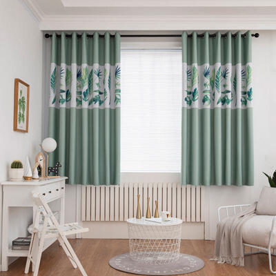 

Greensen Plant Print Short Shade Curtain Window Scarf Drapes Kitchen Bedroom Living Room Decor