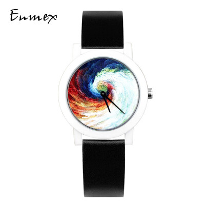 

Enmex lunar concept three-dimensional lunar surface concise creative watch during the translation of holiday gifts