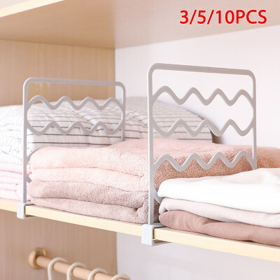 

3510Pcs Closet Shelf Dividers Space Saving Wardrobe Partition Shelves Divider Clothes Wire Shelving