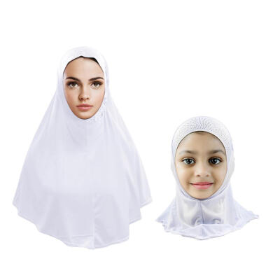 

Muslim Headscarf Embroidery Parent-Child Head Scarf Kids Adult Wrap Shawls