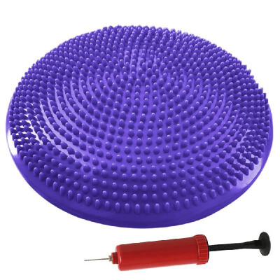 

33CM Yoga Balance Disc Inflatable Stability Wobble Cushion Free Hand Pump