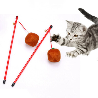 

Funny Halloween Cat Toy Pumpkin Playing Head Teaser And Exerciser Wand With Bell For Cat And Kitten Pet Products