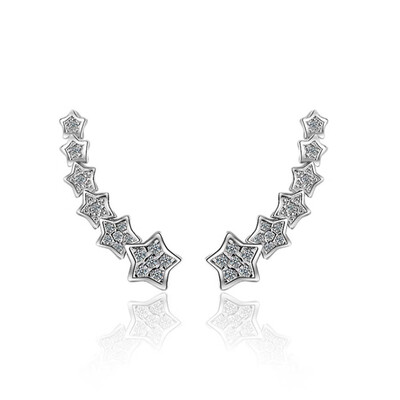 

Goods Five-pointed Five-Pointed Star Cute Five-Pointed Grace Diamante Star Earrings