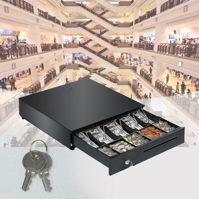 

Gobestart Cash Drawer Box 5 Bill And 5 Coin Tray Heavy Duty Compact Black