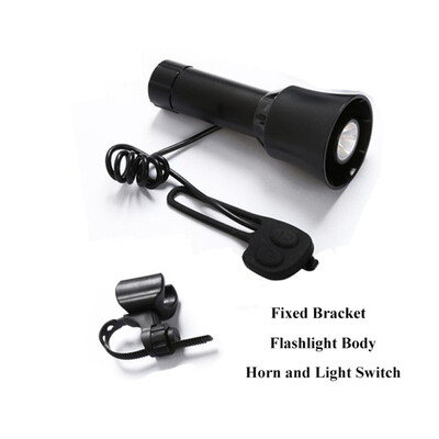 

New Hot 4-sounds Bicycle Bell Light Electronic Siren Horn Bell Ring Alarm Speaker Bike Front Head Light Bicycle Bell