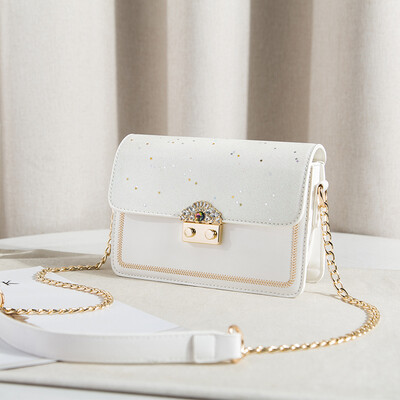 

Little girl tide Korean chain Joker small square bag foreign style chic shoulder Messenger bag