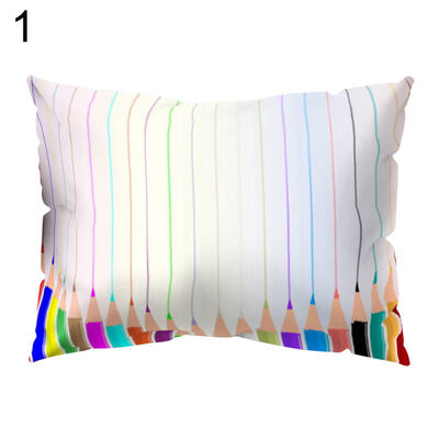 

National Flag Wave Fruit Goat Pillow Case Cushion Cover Sofa Bed Car Cafe Decor
