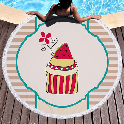 

Gobestart 1 PC Round Beach Pool Home Shower Towel Blanket Table Cloth Yoga Mat