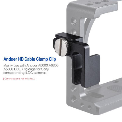 

Andoer Protective Aluminum Alloy Video Camera Cage Hand Grip Top Handle Baseplate Kit Film Making System with Cable Clamp fo