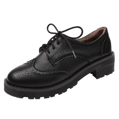 

3633-8 Europe&the United Kingdom single shoes womens fashion simple&thick with thin women
