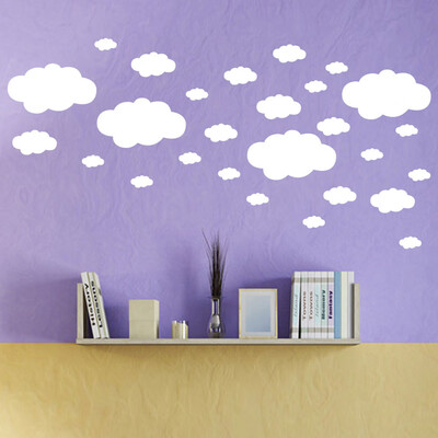 

〖Follure〗27pcs DIY Clouds Wall Decals Childrens Room Home Decoration Art