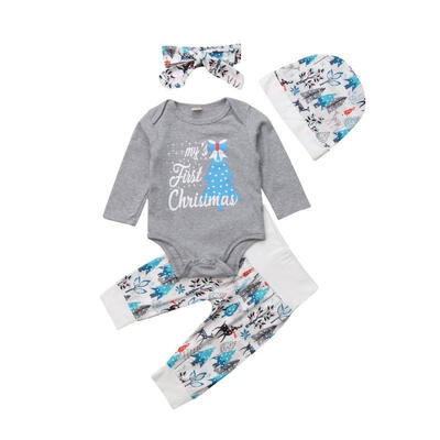 

My 1st Christmas Newborn Infant Baby Boy Girl Clothes Romper Leggings Outfits