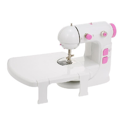 

Mini Sewing Machine Adjustable Double Speed Double Thread Wide Table Cut Wire LED Light Free Arm U-shaped for Sleeves with Pedal