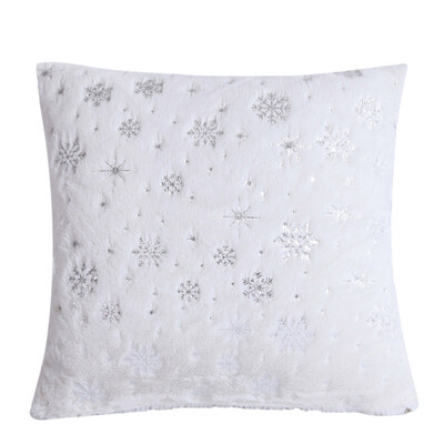 

Snowflake Plush Throw Pillow Case Cushion Cover Sofa Bed Car Cafe Office Decor