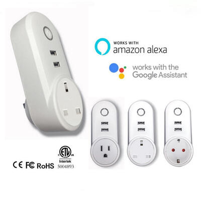 

Alexa Voice WiFi Smart Home Switch Socket APP Mobile Phone Telecontrol Timing UK Plug SocketUS Plug