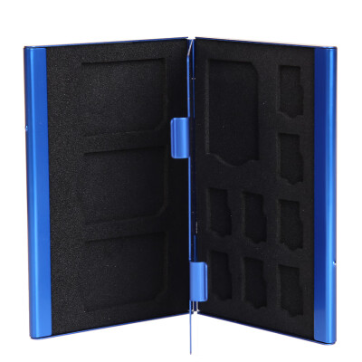 

Portable Deck Aluminium Alloy 8TF 4SD Memory Cards Storage Box Holder