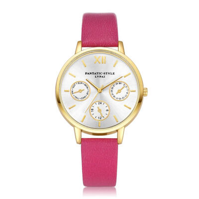 

High Quality Women Watches Golden BorderDial Ladies Quartz Wristwatch Fashion Leather Strap Clock Simple Relogio Feminino50